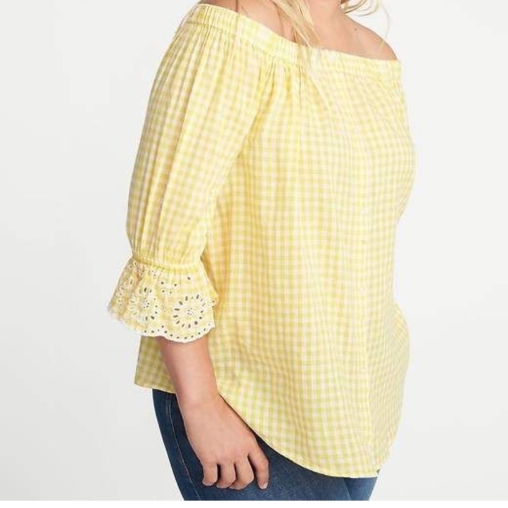 Off The Shoulder Button-Up Blouse